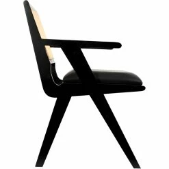 New 😉 Meridian Furniture Abby Black Dining Arm Chair ⭐ -Cheap Office Chairs Store 2621443 3 L