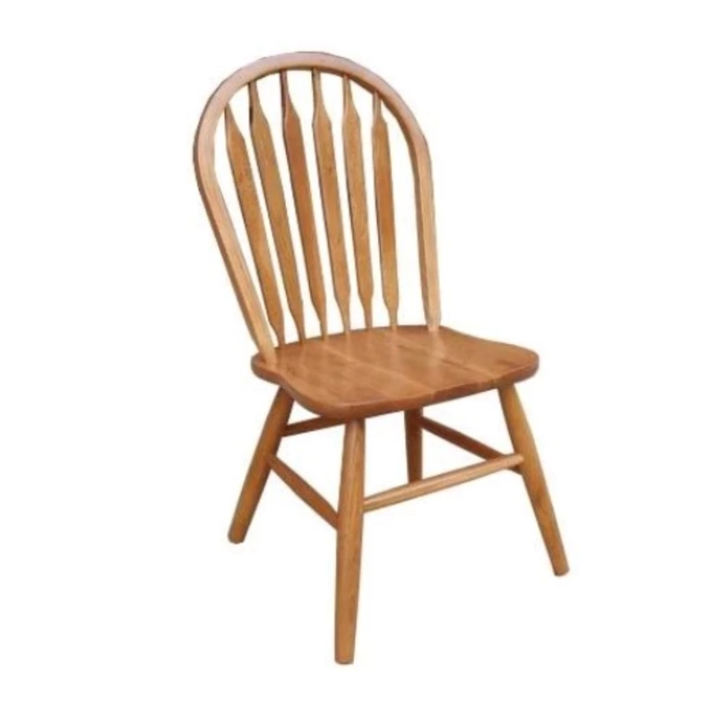 Best Sale ✔️ HomeRoots 'Rustic Oak Slat Back Hardwood Dining Or Side Chair ⭐ 4 Best Sale ✔️ HomeRoots 'Rustic Oak Slat Back Hardwood Dining Or Side Chair ⭐ - Image 2