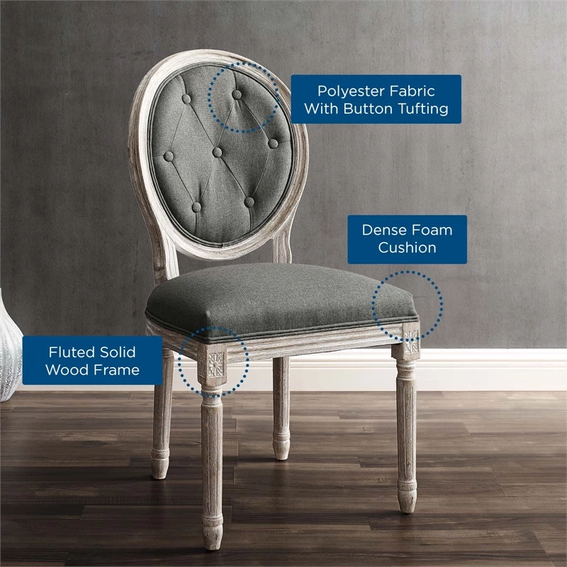 Top 10 🌟 Modway Arise 19.5" Oval Back Fabric Dining Side Chair In Natural/Gray 🌟 5 Top 10 🌟 Modway Arise 19.5" Oval Back Fabric Dining Side Chair In Natural/Gray 🌟 - Image 3