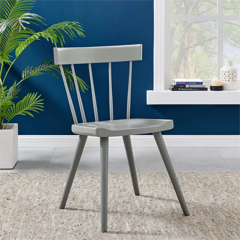 Promo 🔔 Modway Sutter 18" Spindle Back Modern Wood Dining Side Chair In Light Gray 👏 8 Promo 🔔 Modway Sutter 18" Spindle Back Modern Wood Dining Side Chair In Light Gray 👏 - Image 6