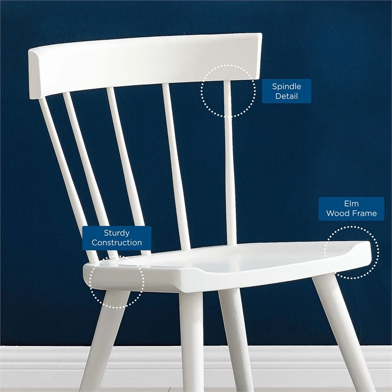 New ✔️ Modway Sutter 18" Spindle Back Modern Wood Dining Side Chair In White ❤️ 10 New ✔️ Modway Sutter 18" Spindle Back Modern Wood Dining Side Chair In White ❤️ - Image 8