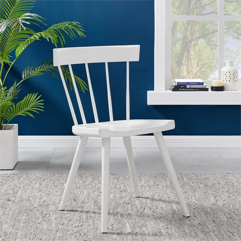 New ✔️ Modway Sutter 18" Spindle Back Modern Wood Dining Side Chair In White ❤️ 4 New ✔️ Modway Sutter 18" Spindle Back Modern Wood Dining Side Chair In White ❤️ - Image 2