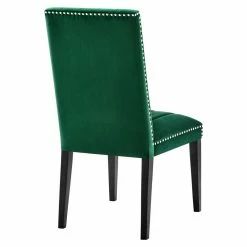 Buy 🎉 Modway Catalyst 19.5" Velvet Dining Side Chairs In Green/Black (Set Of 2) ✨ -Cheap Office Chairs Store 2633918 4 L