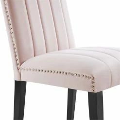 Budget 💯 Modway Catalyst 19.5" Velvet Dining Side Chairs In Pink/Black (Set Of 2) 🥰 -Cheap Office Chairs Store 2633922 5 L