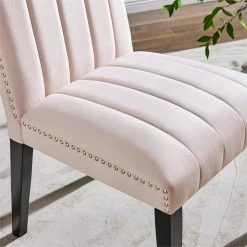 Budget 💯 Modway Catalyst 19.5" Velvet Dining Side Chairs In Pink/Black (Set Of 2) 🥰 -Cheap Office Chairs Store 2633922 6 L