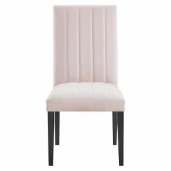 Budget 💯 Modway Catalyst 19.5" Velvet Dining Side Chairs In Pink/Black (Set Of 2) 🥰 -Cheap Office Chairs Store 2633922 9 L