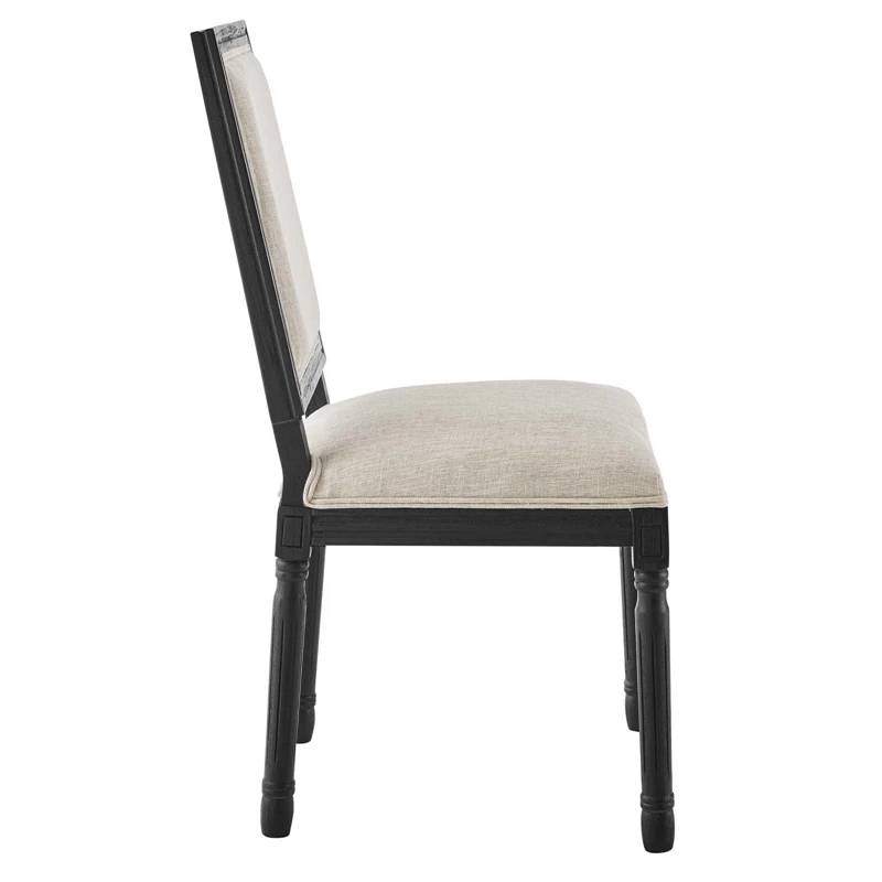 Budget ๐ฏ Modway Court 20" Modern Upholstered Fabric Dining Side Chair In Black/Beige ๐งจ 5 Budget ๐ฏ Modway Court 20" Modern Upholstered Fabric Dining Side Chair In Black/Beige ๐งจ - Image 3