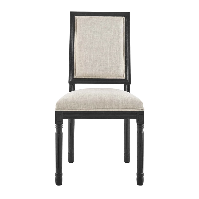 Budget ๐ฏ Modway Court 20" Modern Upholstered Fabric Dining Side Chair In Black/Beige ๐งจ 6 Budget ๐ฏ Modway Court 20" Modern Upholstered Fabric Dining Side Chair In Black/Beige ๐งจ - Image 4