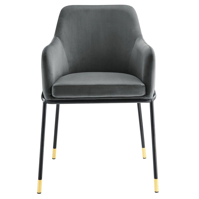 Best deal 🔔 Modway Jovi 19" Modern Performance Velvet Dining Armchair In Charcoal/Black ✔️ 5 Best deal 🔔 Modway Jovi 19" Modern Performance Velvet Dining Armchair In Charcoal/Black ✔️ - Image 3