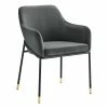 Best deal 🔔 Modway Jovi 19" Modern Performance Velvet Dining Armchair In Charcoal/Black ✔️