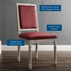 Promo ⌛ Modway Court 20" Upholstered Velvet Dining Side Chair In Natural/Maroon Red 😉 17 Promo ⌛ Modway Court 20" Upholstered Velvet Dining Side Chair In Natural/Maroon Red 😉 -Cheap Office Chairs Store 2634017 13 L