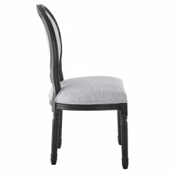 Flash Sale 🤩 Modway Arise 19.5" Oval Back Fabric Dining Side Chair In Black/Light Gray 😀 -Cheap Office Chairs Store 2634021 3 L