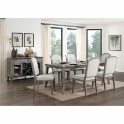 Promo 💯 Lexicon Garner Wood Upholstery Dining Room Side Chair (Set Of 2) In Brown Gray 💯 -Cheap Office Chairs Store 2637890 2 L