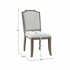 Promo 💯 Lexicon Garner Wood Upholstery Dining Room Side Chair (Set Of 2) In Brown Gray 💯 -Cheap Office Chairs Store 2637890 6 L