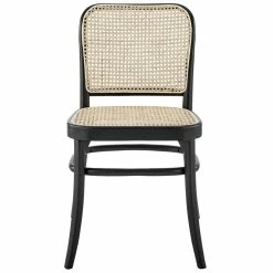 Buy 🛒 Modway Winona 18.5" Wood & Rattan Dining Side Chairs In Black/Beige (Set Of 2) 😍 -Cheap Office Chairs Store 2638030 3 L