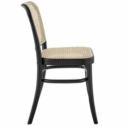 Buy 🛒 Modway Winona 18.5" Wood & Rattan Dining Side Chairs In Black/Beige (Set Of 2) 😍 -Cheap Office Chairs Store 2638030 4 L