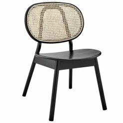 New ⭐ Modway Malina Wood & Rattan Dining Side Chairs In Black/Beige (Set Of 2) 🌟 -Cheap Office Chairs Store 2638033 2 L