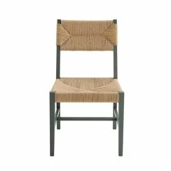 Flash Sale 🔔 Modway Bodie 21" Wood & Paper Rope Dining Side Chair In Natural/Light Gray 🤩 -Cheap Office Chairs Store 2638039 2 L