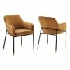 Discount ❤️ Modway Jovi 19" Velvet Dining Armchairs In Black/Cognac Brown (Set Of 2) 🔔 1 Discount ❤️ Modway Jovi 19" Velvet Dining Armchairs In Black/Cognac Brown (Set Of 2) 🔔 -Cheap Office Chairs Store 2638197 L