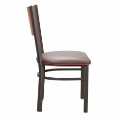 Coupon 🧨 Linon Hoda Metal Side Chairs Set Of Two With Upholstered Seat In Brown ✨ -Cheap Office Chairs Store 2638572 4 L