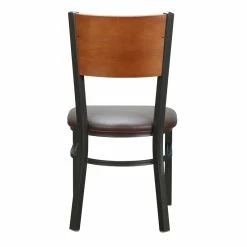 Coupon 🧨 Linon Hoda Metal Side Chairs Set Of Two With Upholstered Seat In Brown ✨ -Cheap Office Chairs Store 2638572 6 L