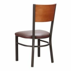 Coupon 🧨 Linon Hoda Metal Side Chairs Set Of Two With Upholstered Seat In Brown ✨ -Cheap Office Chairs Store 2638572 7 L