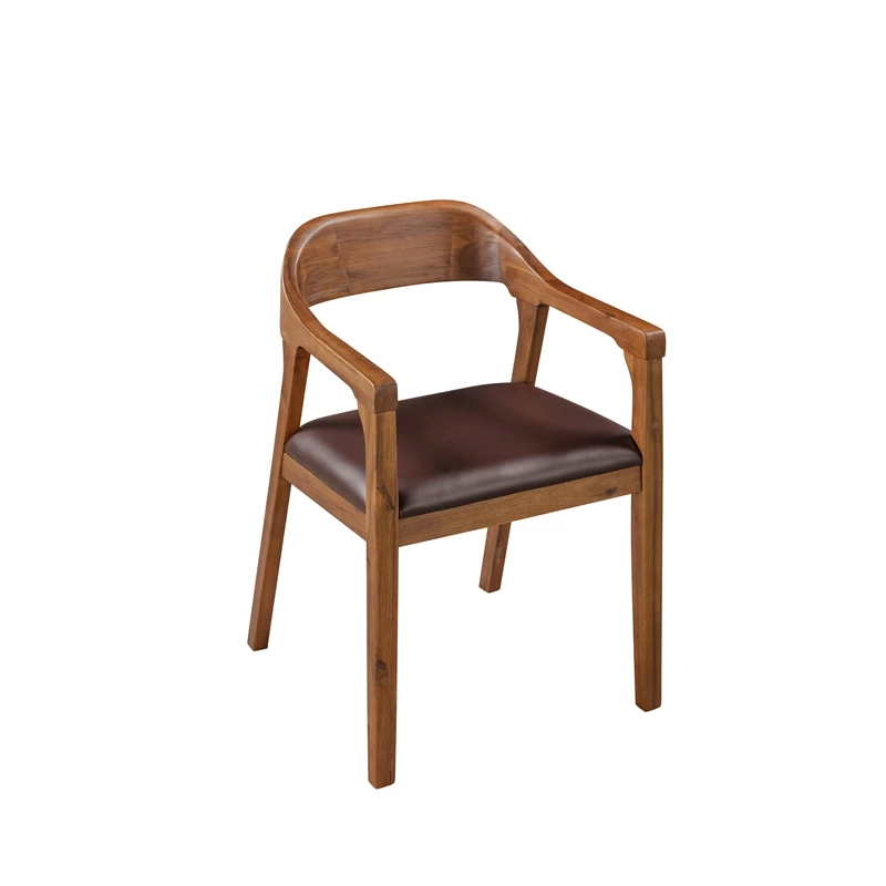 New 👏 Boraam Rasmus Dining Armchairs - Set Of 2 - Chestnut Wire-Brush Finish 😀 5 New 👏 Boraam Rasmus Dining Armchairs - Set Of 2 - Chestnut Wire-Brush Finish 😀 - Image 3