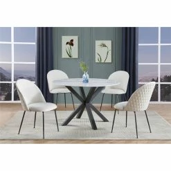 Cheap ๐ Best Quality Furniture Quilted Back Side Chairs Set Of 2 In Beige Velvet And Gray Painted Legs ๐งจ 7 Cheap ๐ Best Quality Furniture Quilted Back Side Chairs Set Of 2 In Beige Velvet And Gray Painted Legs ๐งจ -Cheap Office Chairs Store 2642160 2 L