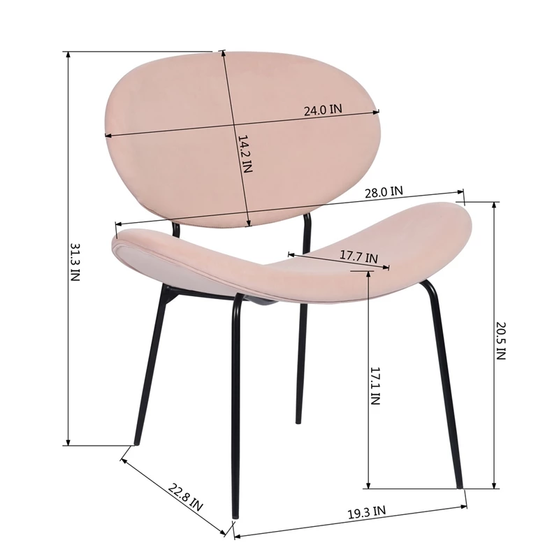 Best Sale โ๏ธ FurnitureR Homycasa 28" W Velvet Side Chair (Set Of 2) ๐ 6 Best Sale โ๏ธ FurnitureR Homycasa 28" W Velvet Side Chair (Set Of 2) ๐ - Image 4