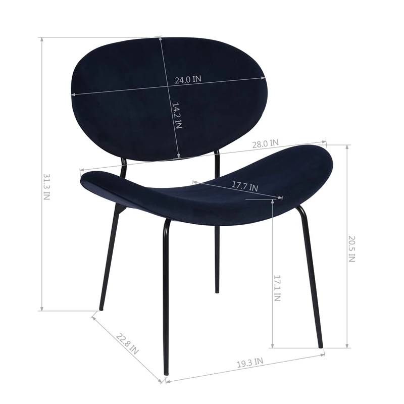 Promo ๐ FurnitureR Homycasa 28" W Velvet Side Chair (Set Of 2) ๐ 4 Promo ๐ FurnitureR Homycasa 28" W Velvet Side Chair (Set Of 2) ๐ - Image 2