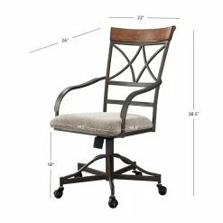 Cheap 🔥 Linon Hamilton Metal Swivel Set Of Two Dining Chairs In Bronze 🔥 -Cheap Office Chairs Store 364734 11 L