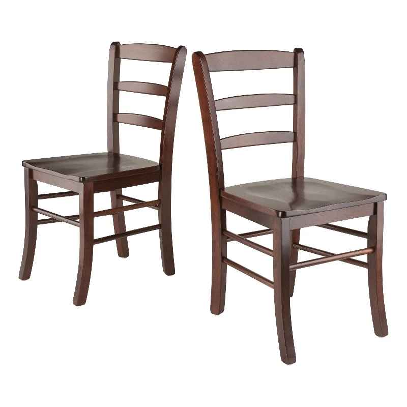 Best Pirce 🌟 Winsome Ladder Back Dining Chair In Antique Walnut Finish (Set Of 2) 🥰 3 Best Pirce 🌟 Winsome Ladder Back Dining Chair In Antique Walnut Finish (Set Of 2) 🥰