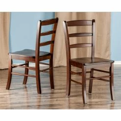 Best Pirce 🌟 Winsome Ladder Back Dining Chair In Antique Walnut Finish (Set Of 2) 🥰 16 Best Pirce 🌟 Winsome Ladder Back Dining Chair In Antique Walnut Finish (Set Of 2) 🥰 -Cheap Office Chairs Store 423243 7 L