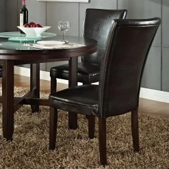 Brand new 😉 Steve Silver Company Hartford Dark Brown Leather Dining Chair In Dark Oak Finish 🔥 8 Brand new 😉 Steve Silver Company Hartford Dark Brown Leather Dining Chair In Dark Oak Finish 🔥 -Cheap Office Chairs Store 435281 1 L