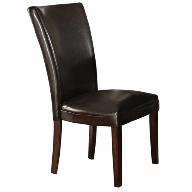 Brand new 😉 Steve Silver Company Hartford Dark Brown Leather Dining Chair In Dark Oak Finish 🔥 6 Brand new 😉 Steve Silver Company Hartford Dark Brown Leather Dining Chair In Dark Oak Finish 🔥 - Image 4