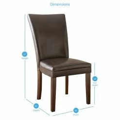 Brand new 😉 Steve Silver Company Hartford Dark Brown Leather Dining Chair In Dark Oak Finish 🔥 11 Brand new 😉 Steve Silver Company Hartford Dark Brown Leather Dining Chair In Dark Oak Finish 🔥 -Cheap Office Chairs Store 435281 4 L