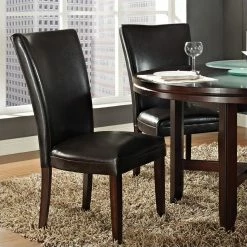Brand new 😉 Steve Silver Company Hartford Dark Brown Leather Dining Chair In Dark Oak Finish 🔥 9 Brand new 😉 Steve Silver Company Hartford Dark Brown Leather Dining Chair In Dark Oak Finish 🔥 -Cheap Office Chairs Store 435281 L