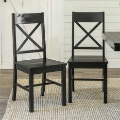 Best Pirce ✨ Walker Edison Wood Dining Chair In Black (Set Of 2) ⭐ 12 Best Pirce ✨ Walker Edison Wood Dining Chair In Black (Set Of 2) ⭐ -Cheap Office Chairs Store 438675 5 L