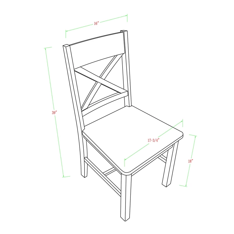 Best Pirce ✨ Walker Edison Wood Dining Chair In Black (Set Of 2) ⭐ 8 Best Pirce ✨ Walker Edison Wood Dining Chair In Black (Set Of 2) ⭐ - Image 6