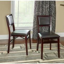 Top 10 ⌛ Linon Triena Set Of 2 19" Pad Back Folding Chair In Espresso Brown ❤️ -Cheap Office Chairs Store 438737 15 L