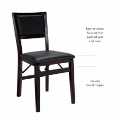 Top 10 ⌛ Linon Triena Set Of 2 19" Pad Back Folding Chair In Espresso Brown ❤️ -Cheap Office Chairs Store 438737 17 L