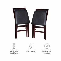 Top 10 ⌛ Linon Triena Set Of 2 19" Pad Back Folding Chair In Espresso Brown ❤️ -Cheap Office Chairs Store 438737 20 L