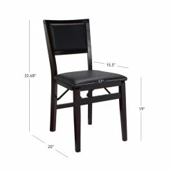 Top 10 ⌛ Linon Triena Set Of 2 19" Pad Back Folding Chair In Espresso Brown ❤️ -Cheap Office Chairs Store 438737 22 L