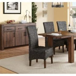 Deals 🧨 Modus Furniture Meadow WickerParson Dining Chair In Brick Brown (Set Of 2) 😀 -Cheap Office Chairs Store 442240 2 L