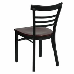 Best Pirce ✔️ Flash Furniture Hercules Black Ladder Back Dining Chair In Mahogany ❤️ -Cheap Office Chairs Store 454640 2 L