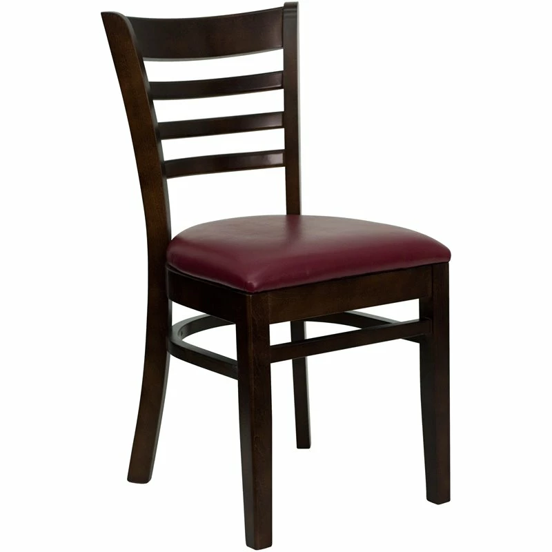 Outlet ✨ Flash Furniture Hercules Ladder Back Dining Chair With Burgundy Seat 👏 4 Outlet ✨ Flash Furniture Hercules Ladder Back Dining Chair With Burgundy Seat 👏 - Image 2