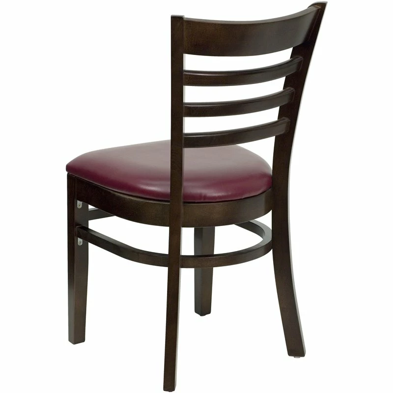 Outlet ✨ Flash Furniture Hercules Ladder Back Dining Chair With Burgundy Seat 👏 6 Outlet ✨ Flash Furniture Hercules Ladder Back Dining Chair With Burgundy Seat 👏 - Image 4