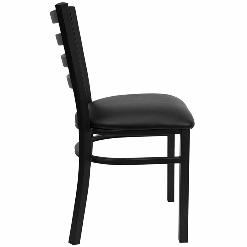 Outlet ๐ Flash Furniture Hercules Ladder Back Metal Dining Chair In Black ๐ 4 Outlet ๐ Flash Furniture Hercules Ladder Back Metal Dining Chair In Black ๐ - Image 2