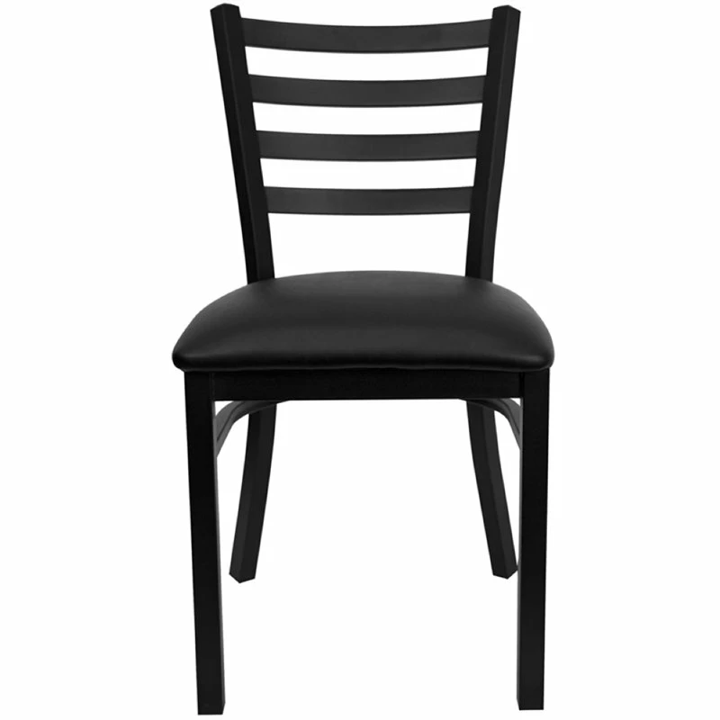 Outlet ๐ Flash Furniture Hercules Ladder Back Metal Dining Chair In Black ๐ 6 Outlet ๐ Flash Furniture Hercules Ladder Back Metal Dining Chair In Black ๐ - Image 4