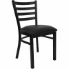 Outlet 👍 Flash Furniture Hercules Ladder Back Metal Dining Chair In Black 🎁 -Cheap Office Chairs Store 461374 L
